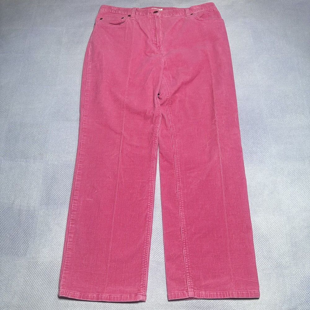 Jones New York Sport Pink Corduroy Straight Leg Stretch Women's 14P (32x27.5)